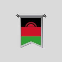 illustration der malawi-flaggenvorlage vektor