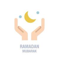 ramadan-ikonen muslimisches islamgebet und ramadan kareem dünne linienikonen setzen moderne flache stilsymbole i vektor