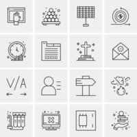 16 universelle Business-Icons Vektor kreative Icon-Illustration zur Verwendung in Web- und mobilen Projekten