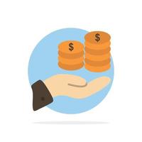 Einsparungen Pflege Münze Wirtschaft Finanzen Wächter Geld sparen abstrakte Kreis Hintergrund flache Farbe Symbol vektor