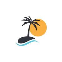 palm sommar logotyp vektor