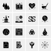 16 universelle Business-Icons Vektor kreative Icon-Illustration zur Verwendung in Web- und mobilen Projekten