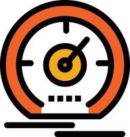 Messgerät Dashboard Meter Geschwindigkeit Tachometer flache Farbe Symbol Vektor Symbol Banner Vorlage