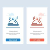 hotell maträtt lastpall service blå och röd ladda ner och köpa nu webb widget kort mall vektor