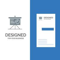 Präsentation Analytics Board Business graues Logo-Design und Visitenkartenvorlage vektor