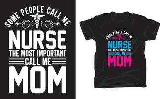 Krankenschwester-T-Shirt-Design vektor