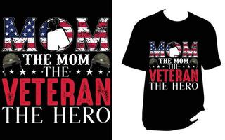 Veteranen-T-Shirt-Design vektor