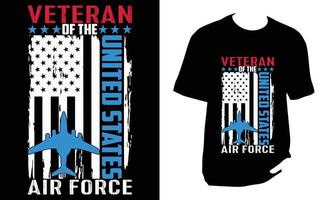 Veteranen-T-Shirt-Design vektor