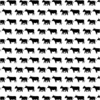 schwarzes Muster mit Kuh vektor