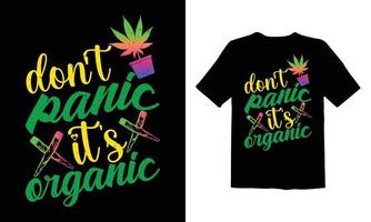 Unkraut, Cannabis-T-Shirt-Design vektor