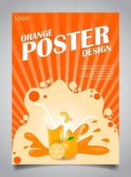 Plakat für Orangensaft vektor