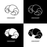 Croissant-Logo. essen und trinken illustration. Symbol für Bäckerei und Gebäck vektor