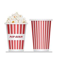 Popcorn Eimer Icon Set vektor