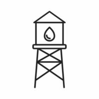 Umrisssymbol für Wassertank vektor