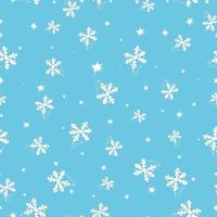 vektor sömlös vinter- mönster med snö. blå bakgrund.