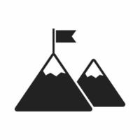 Flag Mountain flaches Symbol vektor