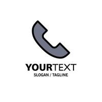 Anruf Telefon Telefon mobile Business Logo Vorlage flache Farbe vektor