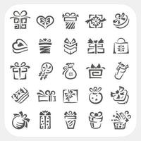 Geschenkbox-Symbole gesetzt vektor