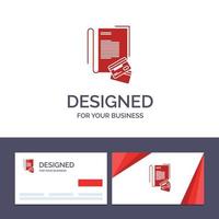 kreative visitenkarte und logo-vorlage notizbuchkarten kreditvektorillustration vektor