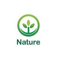 Naturblatt-Logo grün vektor