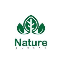 natur blad logotyp grön vektor