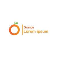 orange logotyp frukt vektor