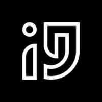 ij-Logo-Design-Vektor. ij-Logo, Symbolvorlage vektor