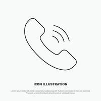 ring upp kommunikation telefon linje ikon vektor