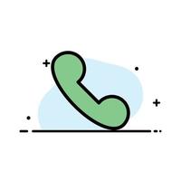 Telefon Handy Anruf Geschäft flache Linie gefüllt Symbol Vektor Banner Vorlage