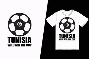 tunisien kommer vinna de kopp fifa fotboll design. fifa fotboll t-shirt design vektor. för t-shirt skriva ut och Övrig använder. vektor