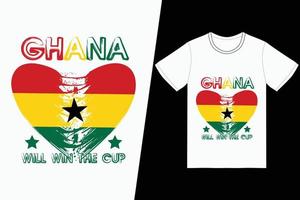 ghana kommer vinna de kopp fifa fotboll design. fifa fotboll t-shirt design vektor. för t-shirt skriva ut och Övrig använder. vektor