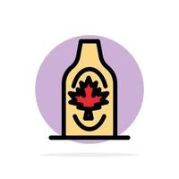 Flasche Herbst Kanada Blatt Ahorn abstrakt Kreis Hintergrund flache Farbe Symbol vektor