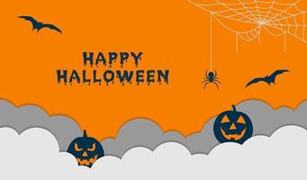 gespenstische Halloween-Hintergrundillustration vektor