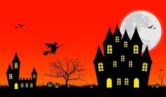 gespenstische Halloween-Hintergrundillustration vektor