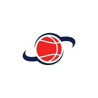 Einzigartiges Basketball-Logo-Design. Designvorlage für das Logo des Basketballclubs. vektor