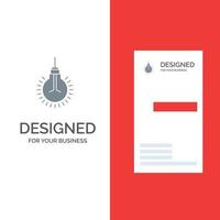 ljus Glödlampa aning tips förslag grå logotyp design och företag kort mall vektor