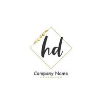 HD-Anfangshandschrift und Signatur-Logo-Design mit Kreis. schönes design handgeschriebenes logo für mode, team, hochzeit, luxuslogo. vektor