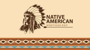Banner des Erbes der amerikanischen Ureinwohner vektor