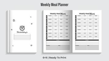 redigerbar varje vecka måltid planerare proffs ladda ner vektor