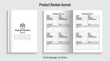 Bearbeitbarer Produktbewertungsjournal-Planer Pro-Download vektor