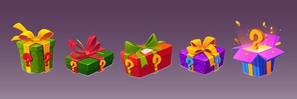 Mystery-Boxen, geheime Geschenke mit Überraschung vektor