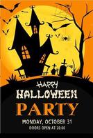 Halloween-Party-Einladungs-Flyer vektor