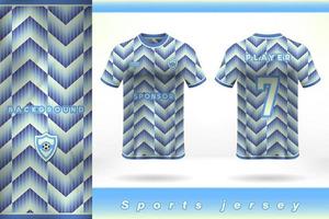 blå och vit sporter jersey t-shirt mall design vektor
