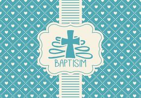 Blå Baptisim-kortmall vektor
