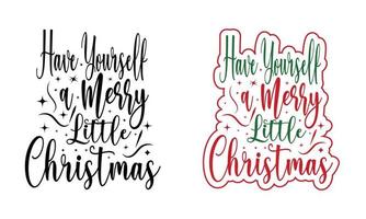 Haben Sie sich ein frohes kleines Weihnachtsgeschenk design.christmas. vektor