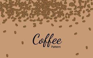 kaffe böna mönster bakgrund vektor