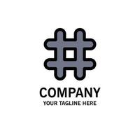 Folgen Sie Hashtag Tweet Twitter Business Logo Vorlage flache Farbe vektor