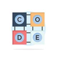 Code-Lernen Code-Lernen Bildung abstrakt Kreis Hintergrund flache Farbe Symbol vektor