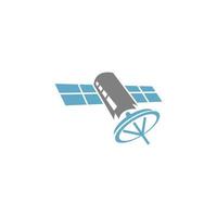 Satelliten-Symbol-Logo-Design-Illustration vektor