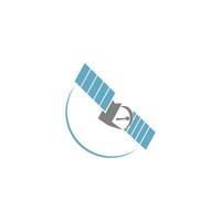 Satelliten-Symbol-Logo-Design-Illustration vektor